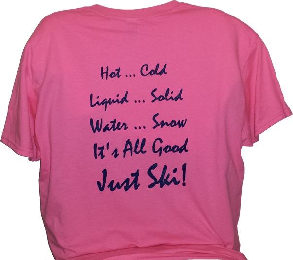 SIA T-SHIRT (Day-Glo Hot Pink - Crewneck - JUST SKI DESIGN)