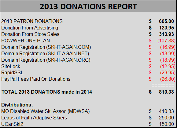 2013 SIA DONATIONS REPORT