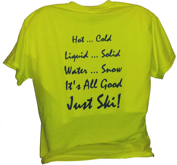 SIA T-SHIRT (Day-Glo Yellow - Crewneck - JUST SKI DESIGN)